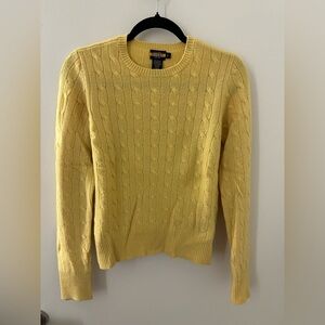 Discontinued Rugby Ralph Lauren Yellow Cable Knit Sweater Size Large
